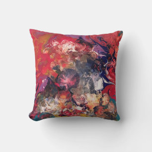 Coussin Série de Crayon fondu. Verser acrylique