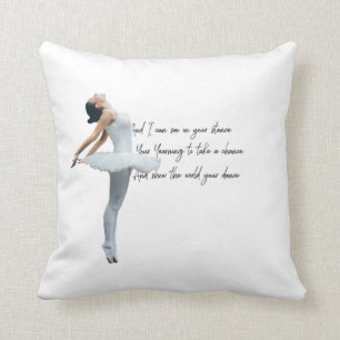 Coussin Série de petites danseuses blanches