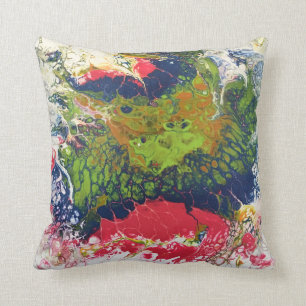 Coussin Série fondue de crayon - l'acrylique versent la