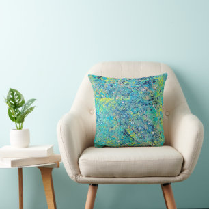 Coussin Série Harmoni n° 1 – Abstrait de résonance