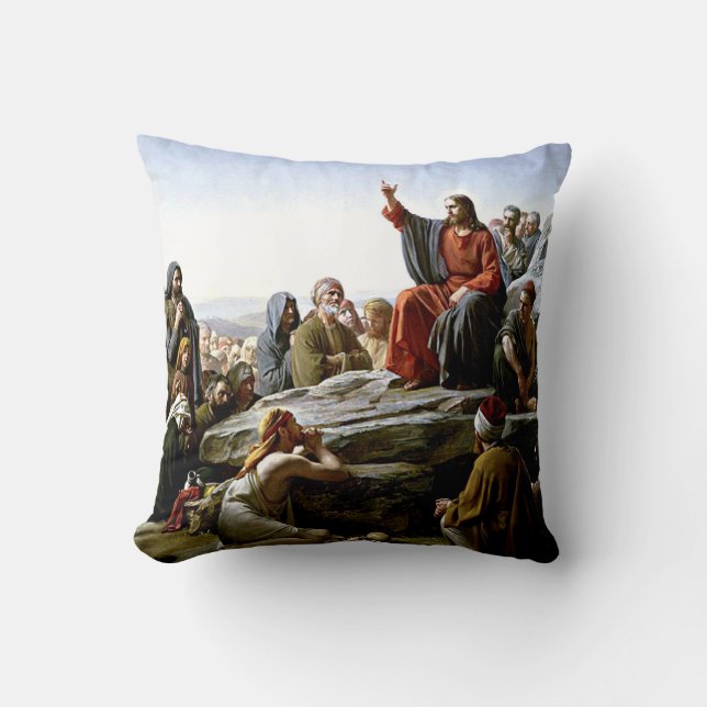Coussin Sermon sur le Mont - Carl Bloch peinture (Recto)
