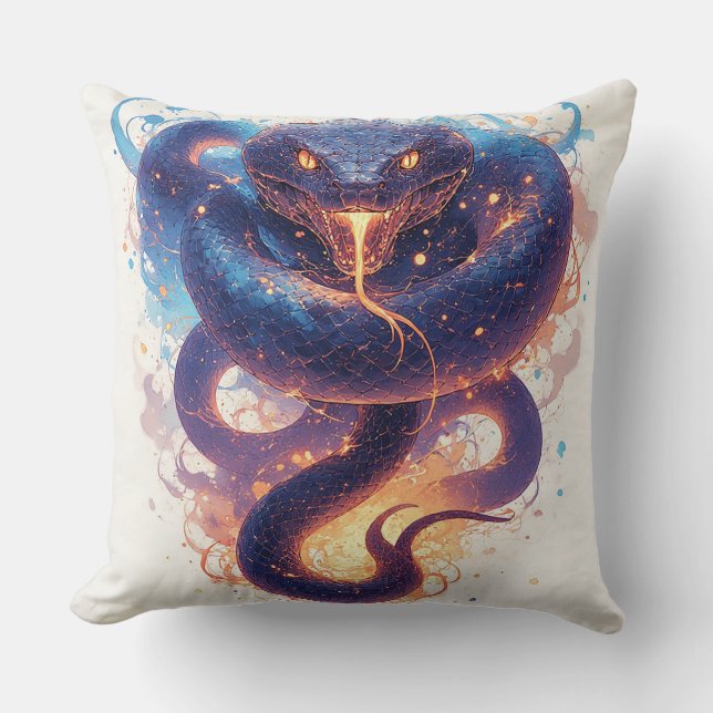 Coussin Serpent ardent à l'énergie dynamique (Recto)