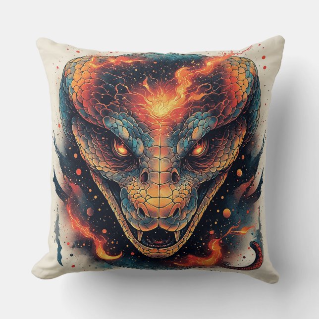 Coussin Serpent ardent à l'énergie dynamique (Recto)