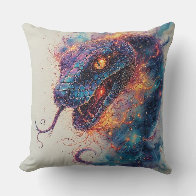 Coussin Serpent ardent à l'énergie dynamique (Recto)