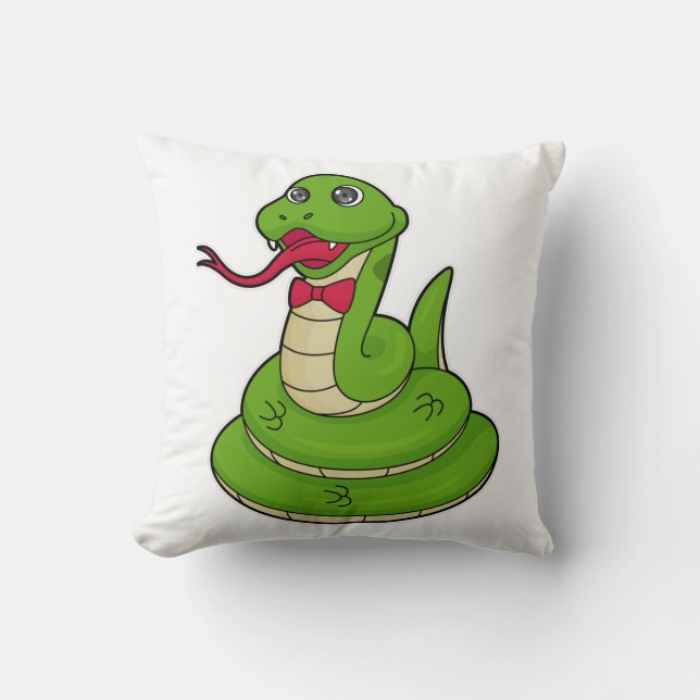 Coussin Serpent avec cravate de cabot (Recto)