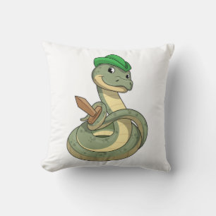 Coussin Serpent avec épée