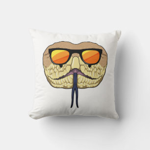 Coussin Serpent avec lunettes de soleil