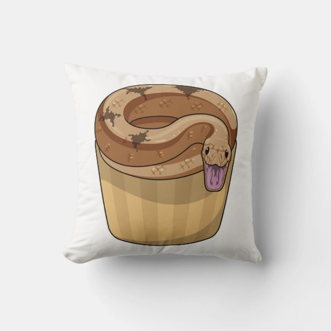 Coussin Serpent avec muffin (Recto)