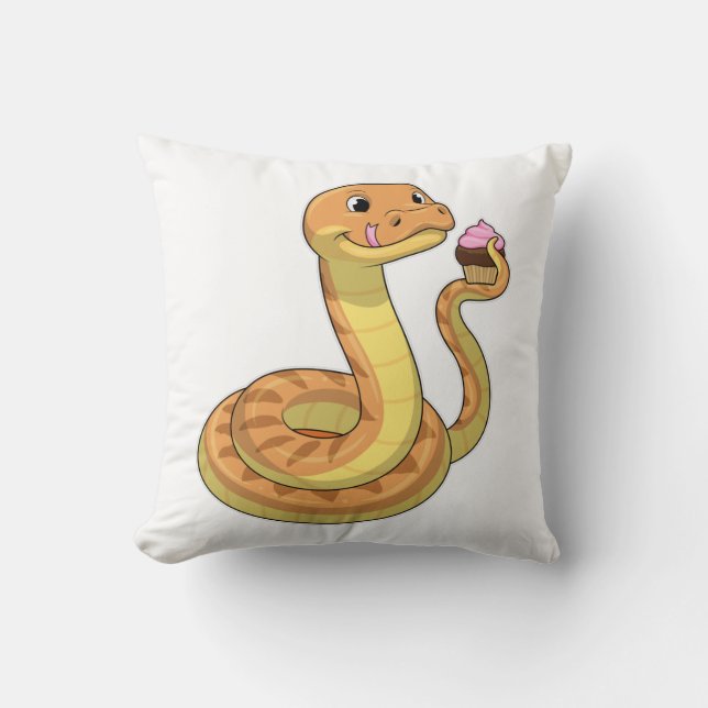 Coussin Serpent avec muffin (Recto)