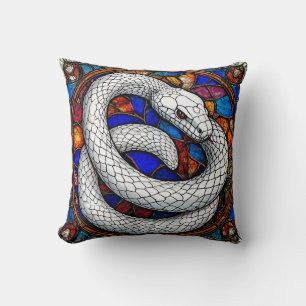 Coussin Serpent blanc