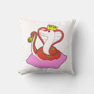 Coussin Serpent comme roi avec Couronne