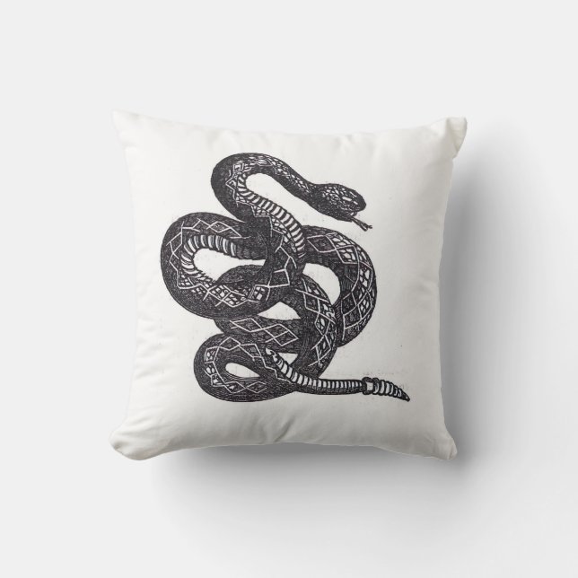 Coussin Serpent Crotalus Cascavella (Vipère à Piton Venime (Recto)