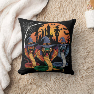 Coussin Serpents colorés en casquette sorcier pour la nuit