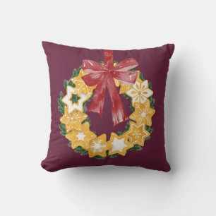 Coussin Serre de biscuits de Noël avec Arrière - plan de p