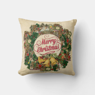 Coussin Serre de Noël Vintage (Joyeux Noël)