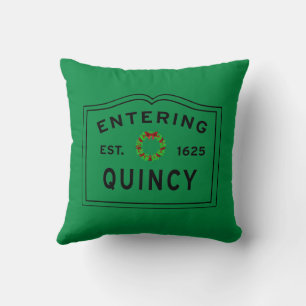 Coussin Serre de vacances verte et rouge, entrée Quincy
