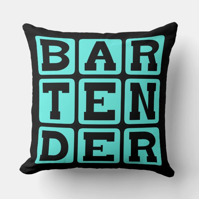 Coussin Serveur de bar, Distributeur de boissons (Recto)