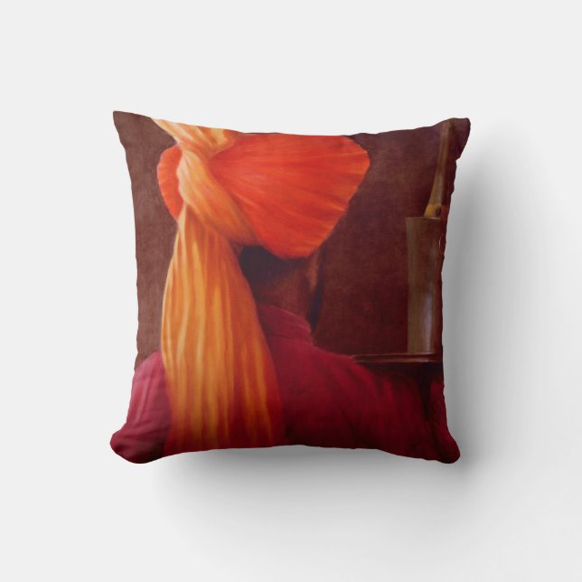 Coussin Serveur de vin chez le Taj (Recto)