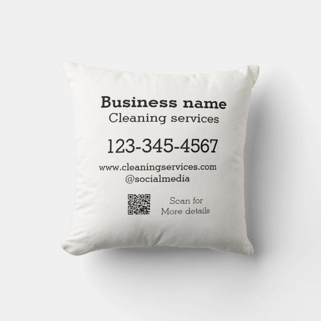Coussin Services de nettoyage ajouter l'adresse e-mail du  (Recto)