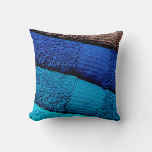 Coussin Serviettes bleu turquoise gris