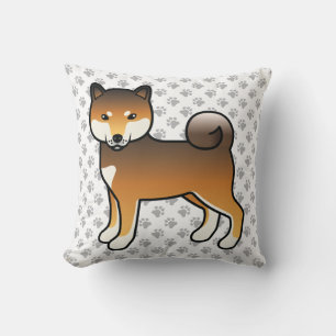 Coussin Sesame rouge Shiba Inu Dessin Chien & Patrouilles