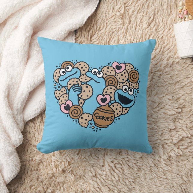 Coussin Sésame Sésame | Coeur de gribouillis de caniche Mo (Couverture)