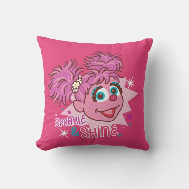 Coussin Sesame Street | Abby Cadabby - Étincelle & Brillan (Recto)