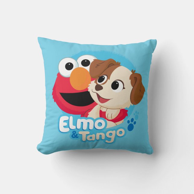 Coussin Sesame Street | Elmo & Tango Badge (Recto)