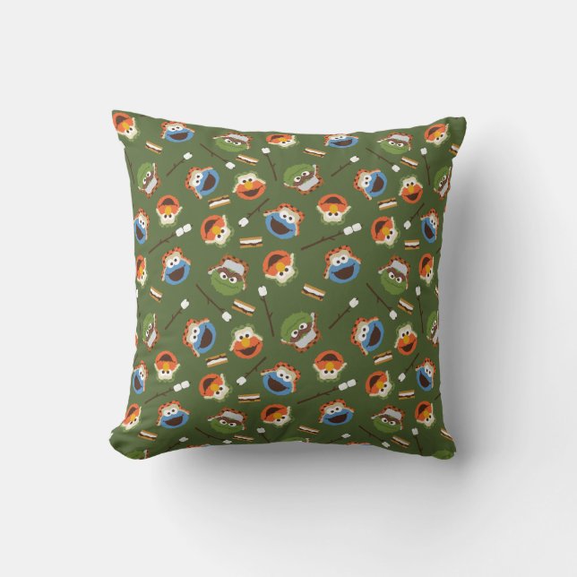 Coussin Sesame Street | Le camping est encore plus amusant (Recto)