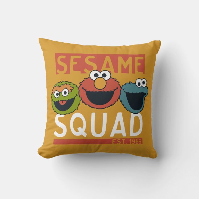 Coussin Sesame Street - L'équipe Sesame (Recto)
