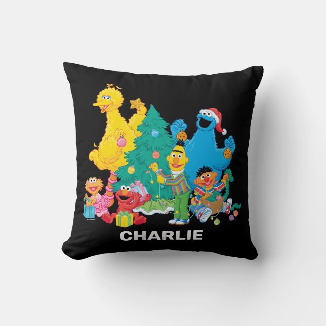 Coussin Sesame Street | Noël (Recto)