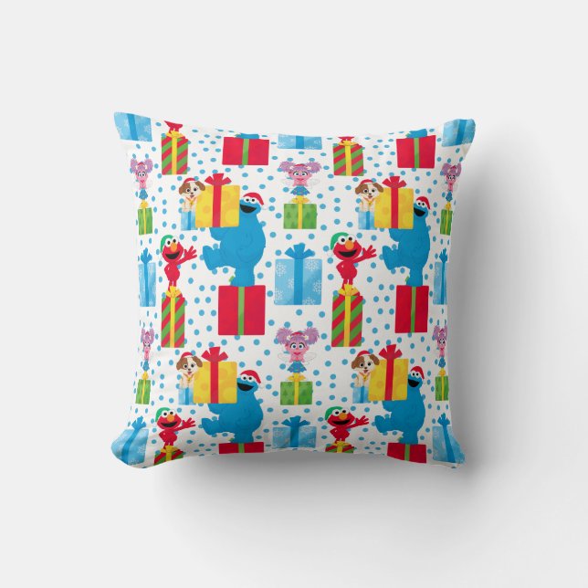 Coussin Sesame Street Noël Présente Motif (Recto)