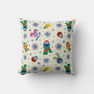 Coussin Sesame Street Noël Snowflake Motif