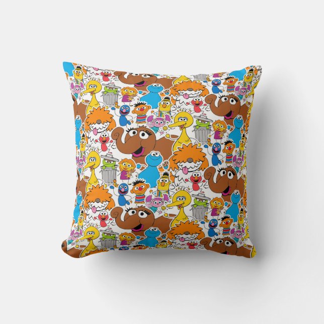 Coussin Sesame Street Pals Doodley Motif (Recto)