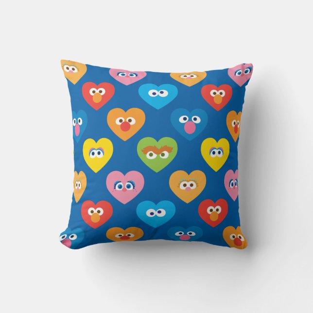 Coussin Sesame Street Valentine Hearts Motif (Recto)