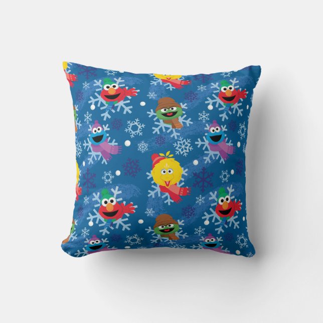 Coussin Sesame Street Winter Snowflake Motif (Recto)