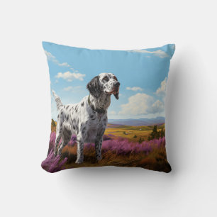 Coussin Setter anglais sur la mare