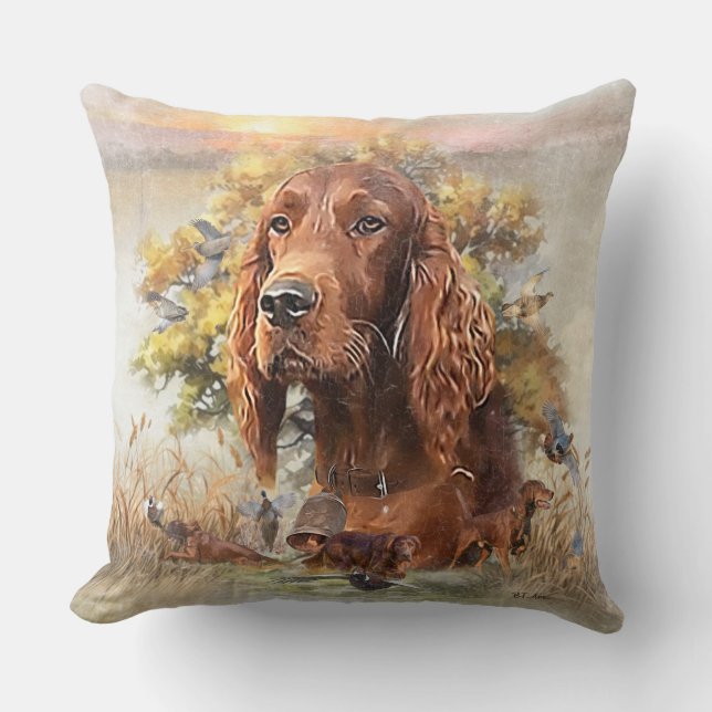 Coussin Setter irlandais - Oiseau Dog Ultimate Upland (Recto)
