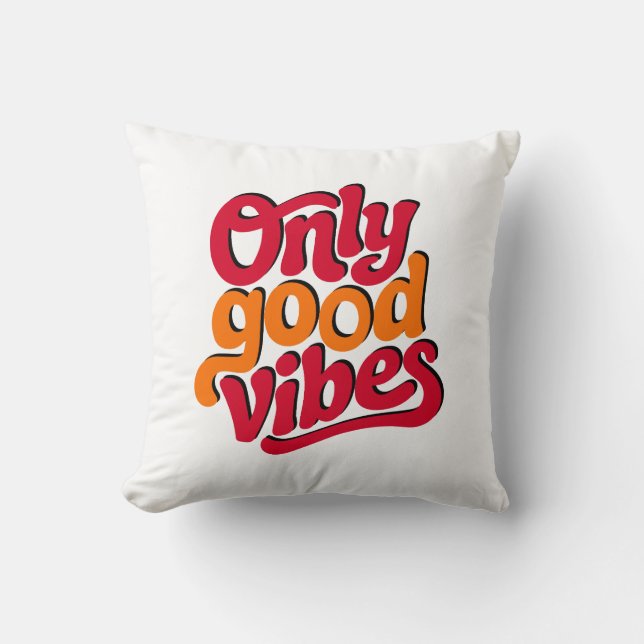 Coussin Seulement de bonnes ondes (Recto)