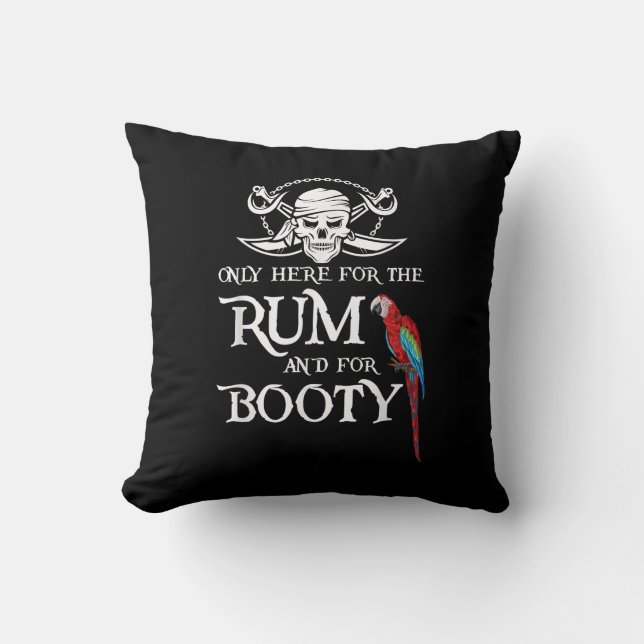 Coussin Seulement    HereRum Et Booty Pirate & Parrot Pira (Recto)
