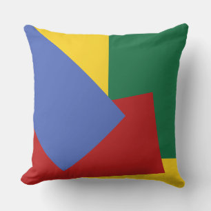Coussin Seules couleurs GEO bleu rouge vert jaune
