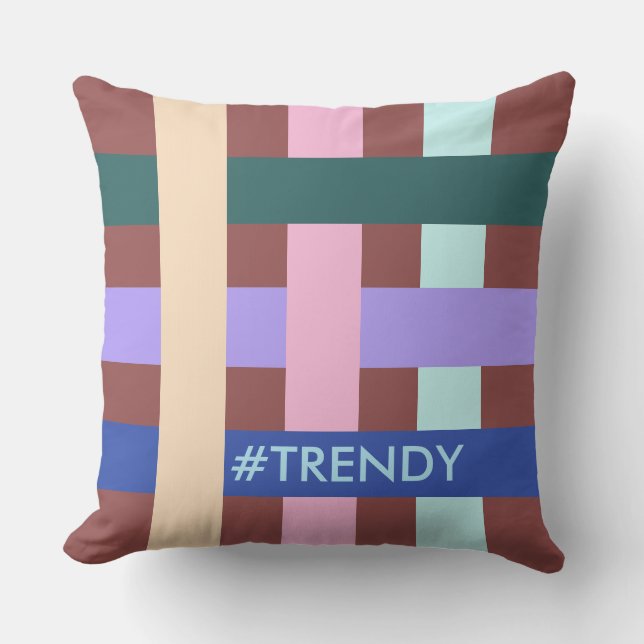 Coussin SEULS STRIPES DE COULEUR - mélange de couleurs + t (Recto)