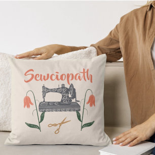 Coussin Sewciopath Funny Citation-Machine à coudre