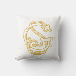 Coussin SG Monogramme ou GS Monogramme Jeu d'oreiller