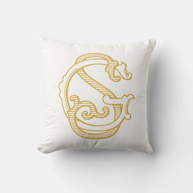 Coussin SG Monogramme ou GS Monogramme Jeu d'oreiller (Recto)