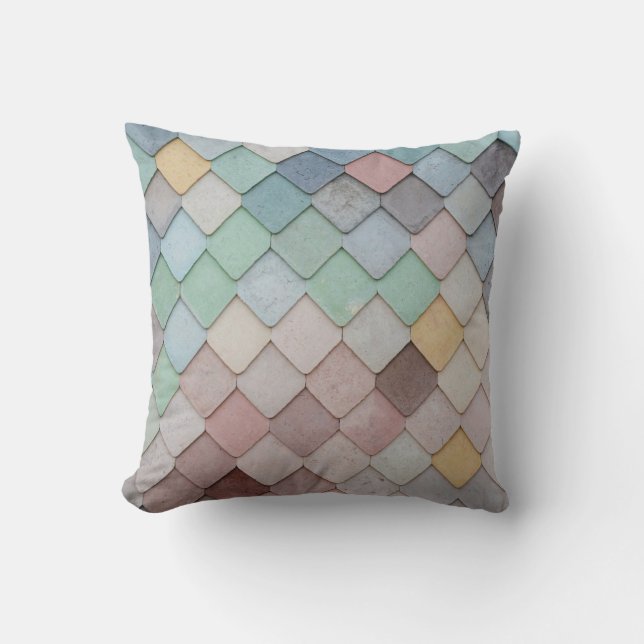 Coussin Shabby Carrelage Chic Pastel (Recto)