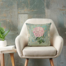 Shabby Chic Turquoise Rose Floral Chrystanthemum