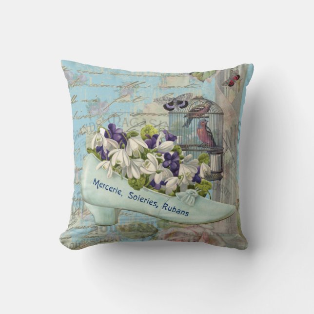 Coussin SHABBYCHIC vintage Paris (Recto)