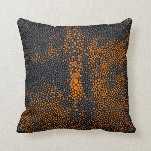 Coussin Shagreen orange et gris