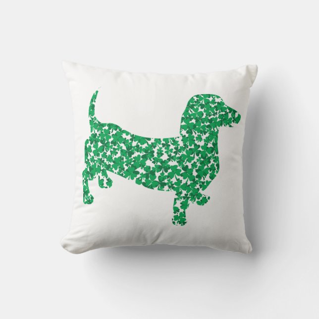 Coussin Shamrock Dachshund (Recto)